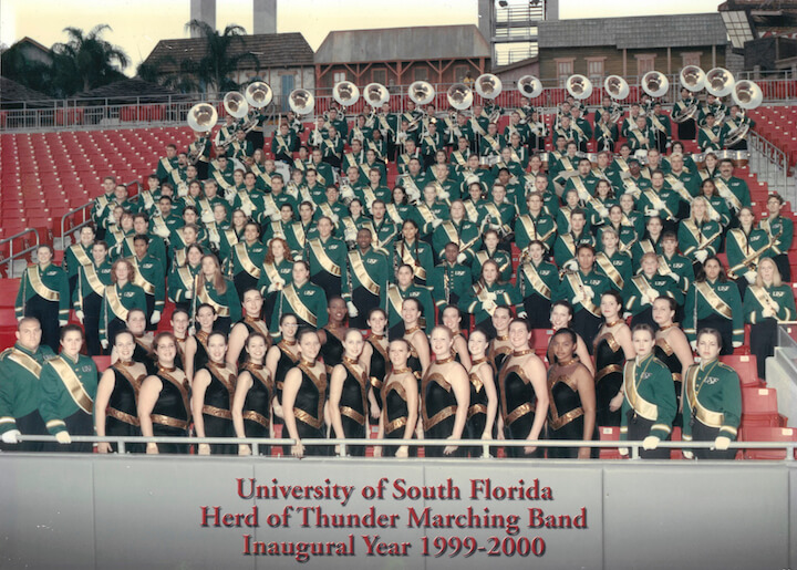 University of South Florida Herd of Thunder Marching Band Inaugural Year 1999-2000